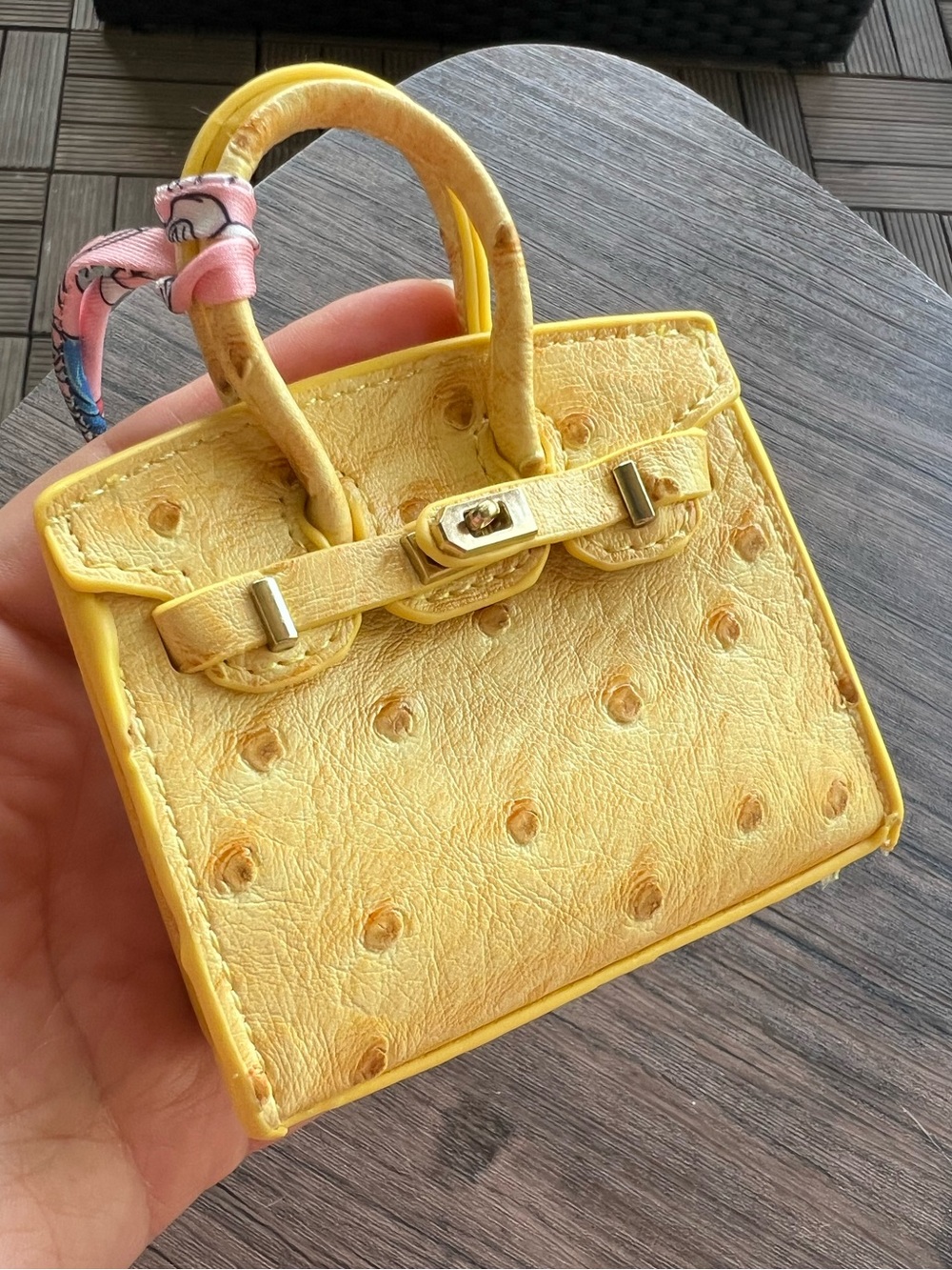 Mini Tote, Bag Charm, Coin Purse, Headphones Holder - Honey